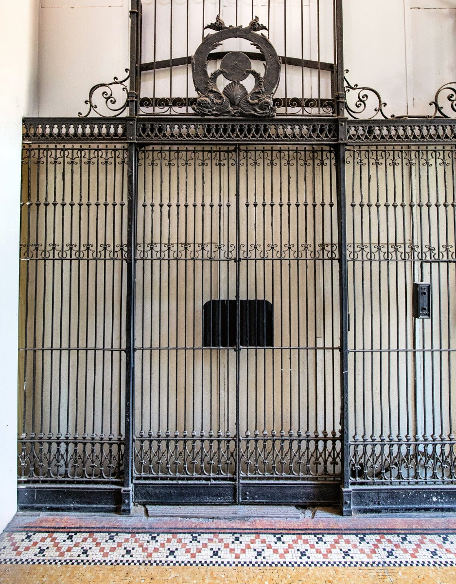 museum-quality 1896 charles atwood or peter weber-designed interior fisher building elevator floor indicator with original bronze numbers