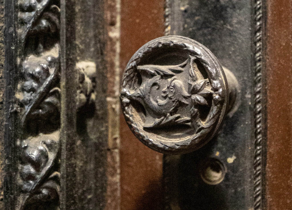 museum-quality 1896 charles atwood or peter weber-designed interior fisher building elevator floor indicator with original bronze numbers