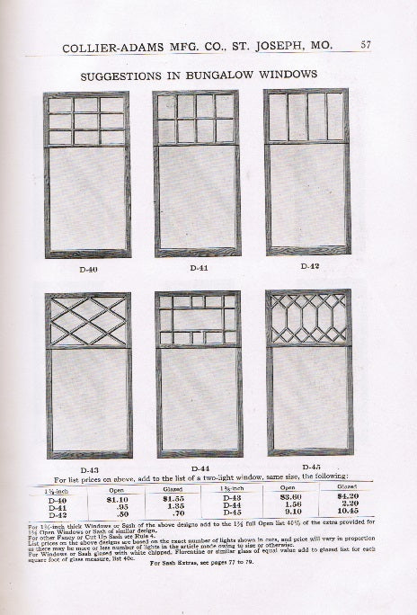 turn of the century collier-adams manufacturing company millwork "catalogue no. 30"