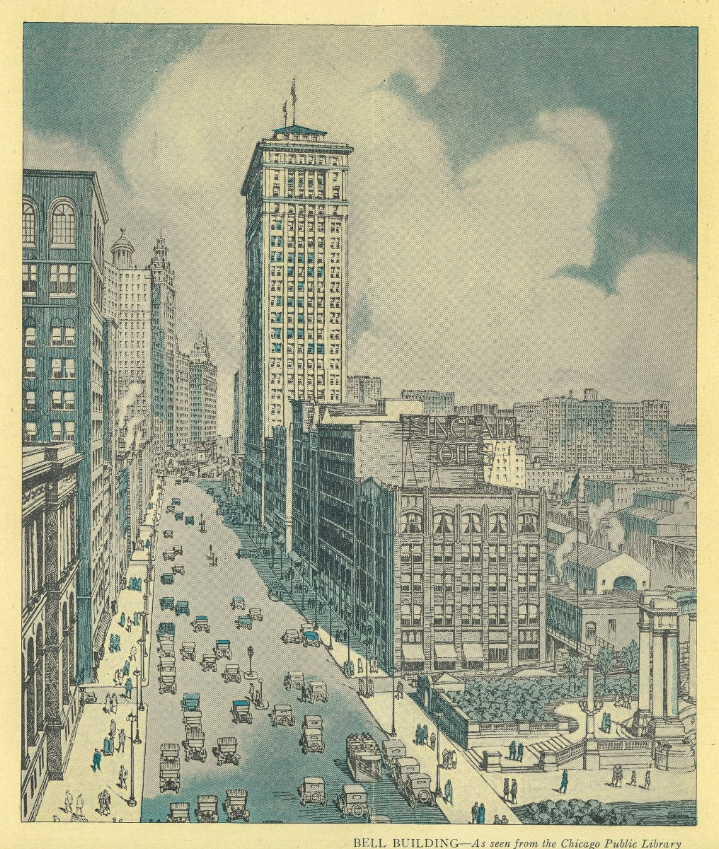 original 1924 vitzthum, karl, and company 23-story classical style bell building rental brochure