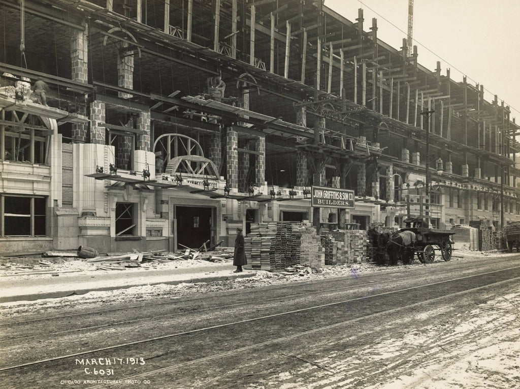 original 1914 white glazed terra cotta fluted column fragment salvaged from cook county hospital