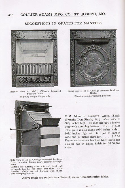 turn of the century collier-adams manufacturing company millwork "catalogue no. 30"