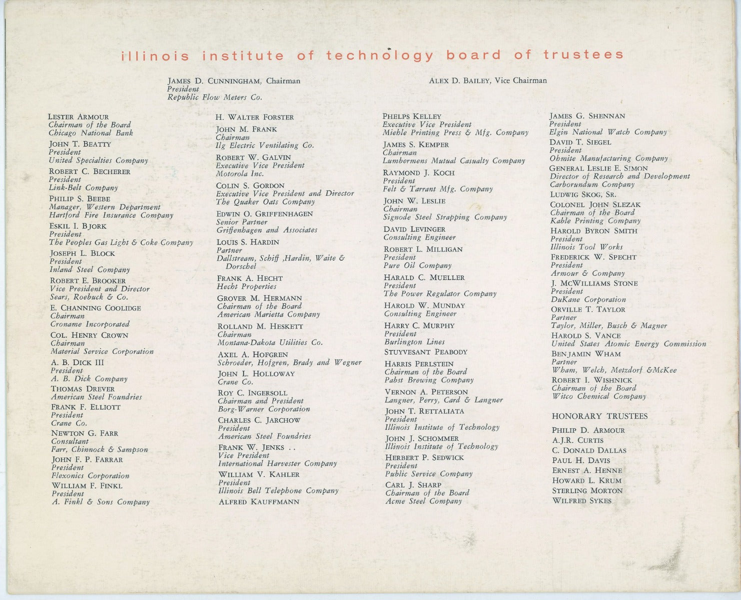 rare original s.r. crown hall dedication program booklet  issued to those attending the ceremony held on april 30th, 1956