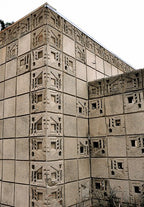 original c. 1924 hollywood hills samuel and harriet freeman house geometric textile block salvaged from the exterior facade during extensive renovations
