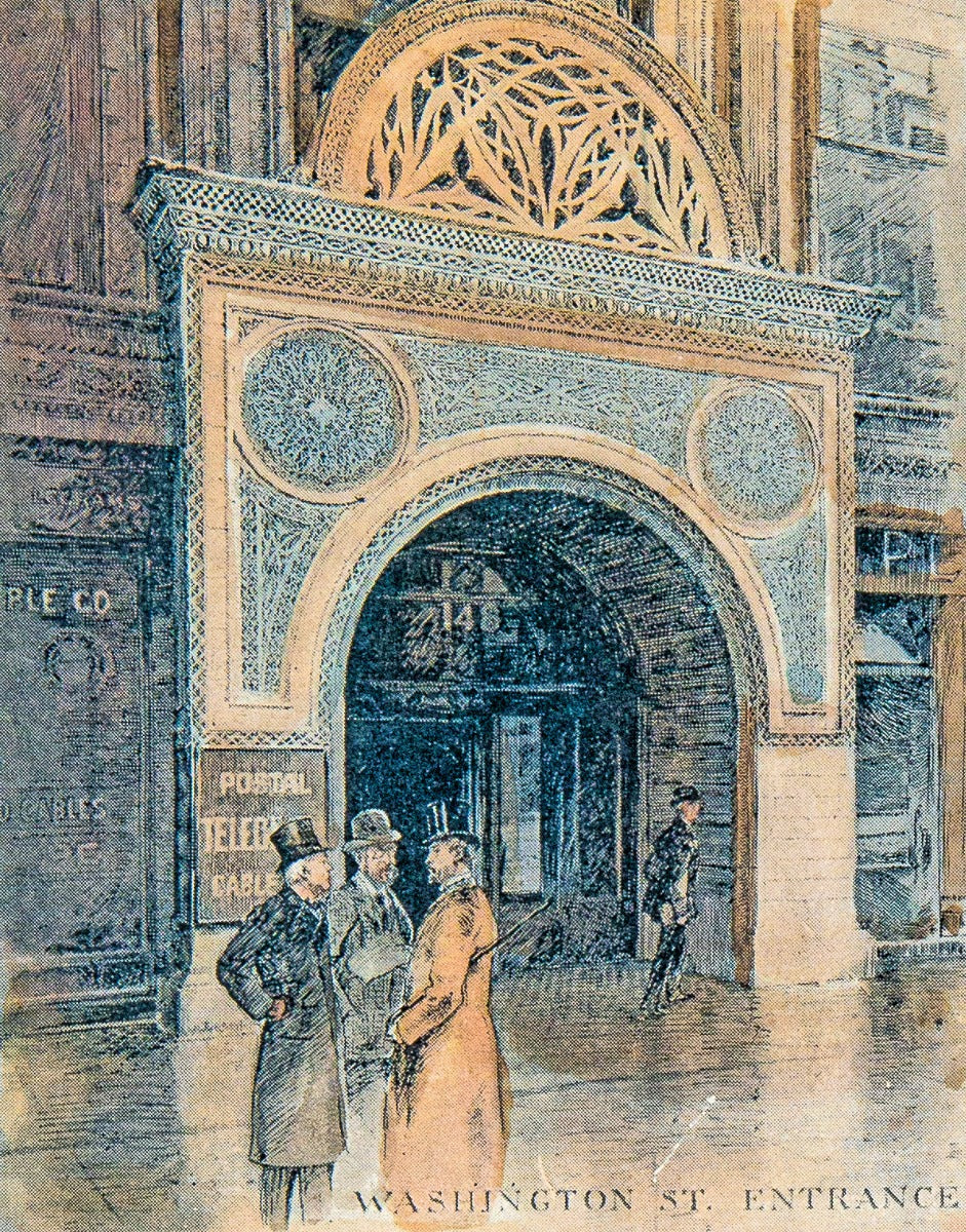 museum-quality original louis h. sullivan 1893 chicago stock exchange trading room art glass skylight panel