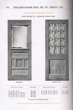 turn of the century collier-adams manufacturing company millwork "catalogue no. 30"