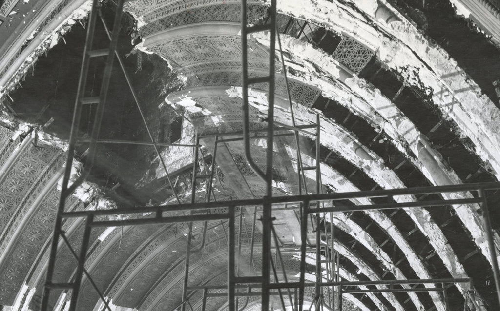 original louis h. sullivan-designed schiller building or garrick theater (1892) interior proscenium cast plaster starpod