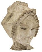 limited edition frank lloyd wright and alfonso iannelli-designed patinated composite midway gardens sprite or "spindle" head cast from original