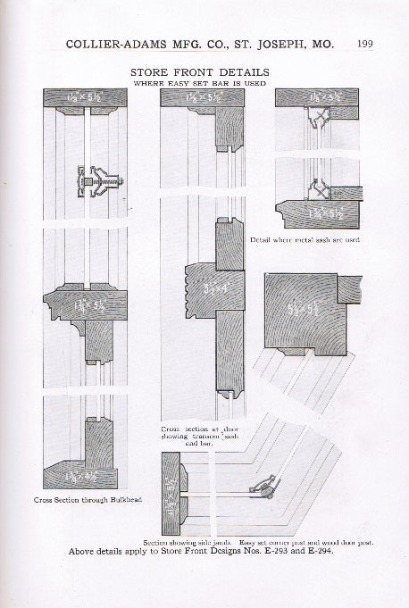 turn of the century collier-adams manufacturing company millwork "catalogue no. 30"