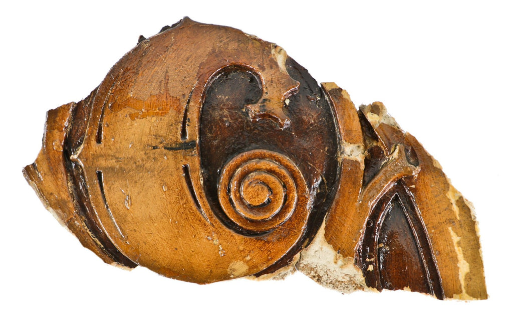 original hugh garden-designed painted cast plaster cherry circle logo fragment salvaged from the chicago athletic association building