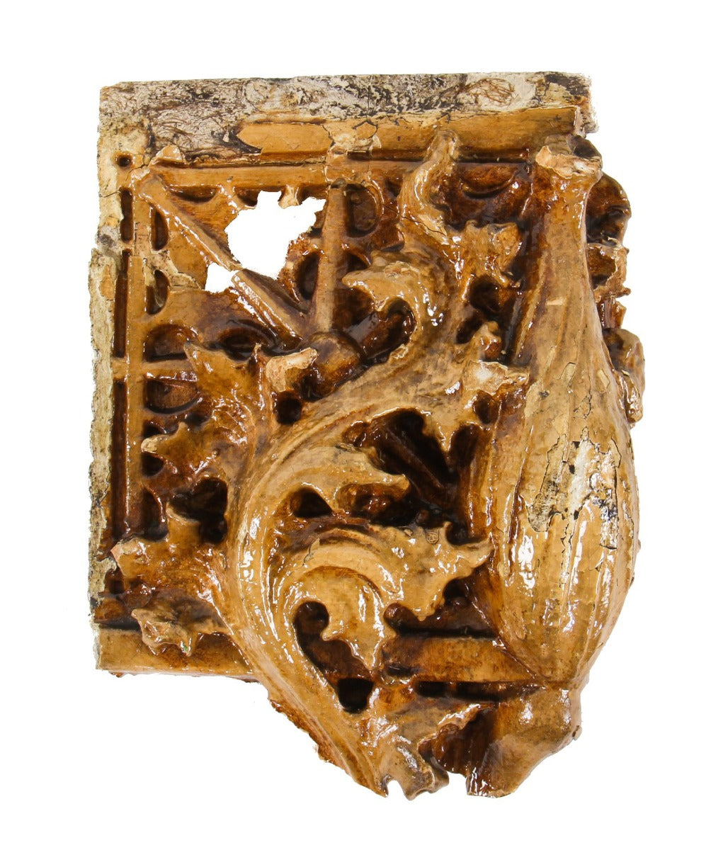 original hugh garden-designed painted cast plaster cherry circle logo fragment salvaged from the chicago athletic association building