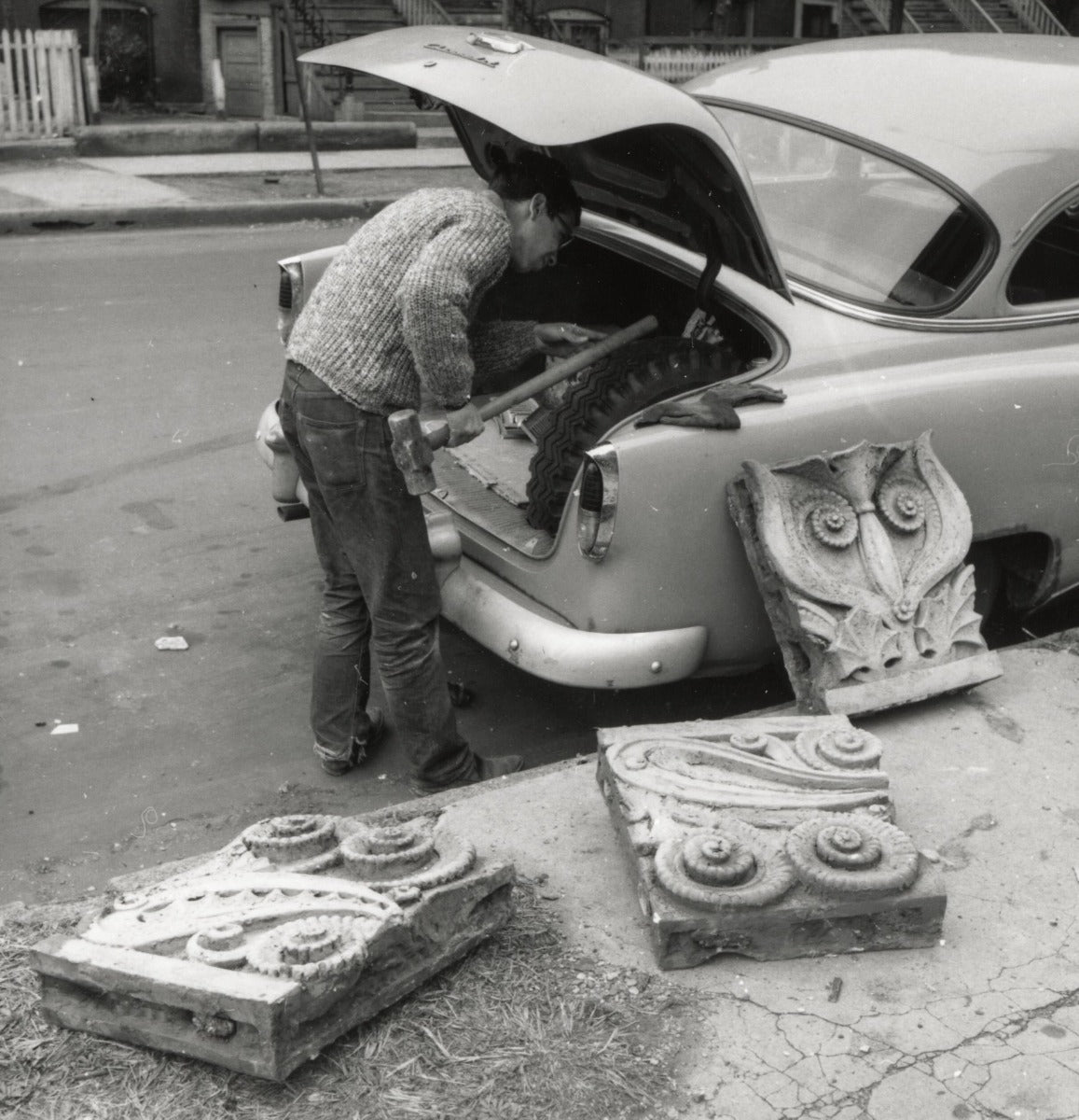 original red slip glazed 1884 louis h. sullivan-designed martin barbe residence terra cotta block