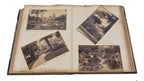 amazingly intact late 19th century hardbound scrapbook containing a combination of albumen prints and lithographs of major american cities