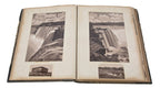amazingly intact late 19th century hardbound scrapbook containing a combination of albumen prints and lithographs of major american cities