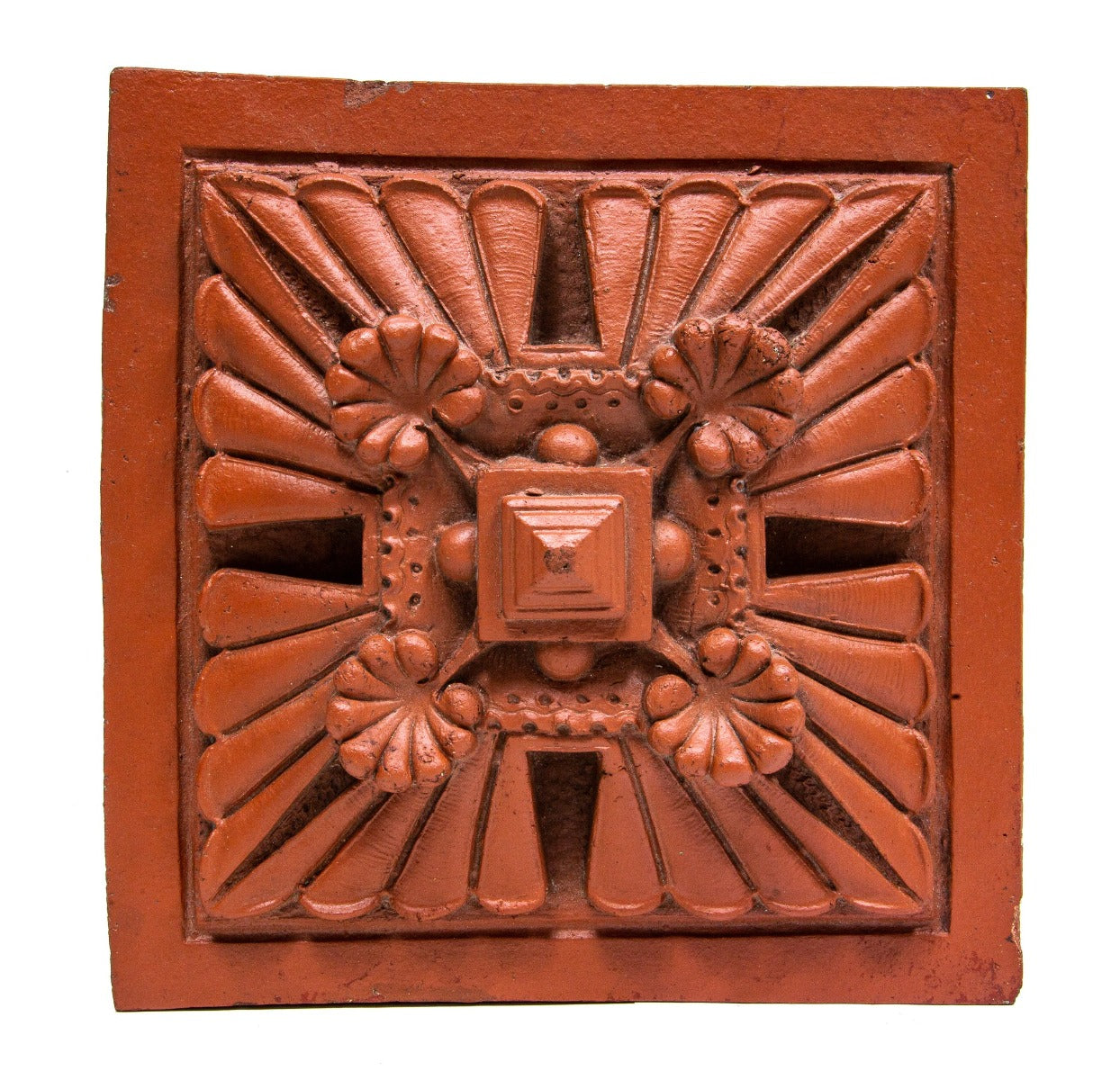 original red slip glazed 1884 louis h. sullivan-designed martin barbe residence terra cotta block