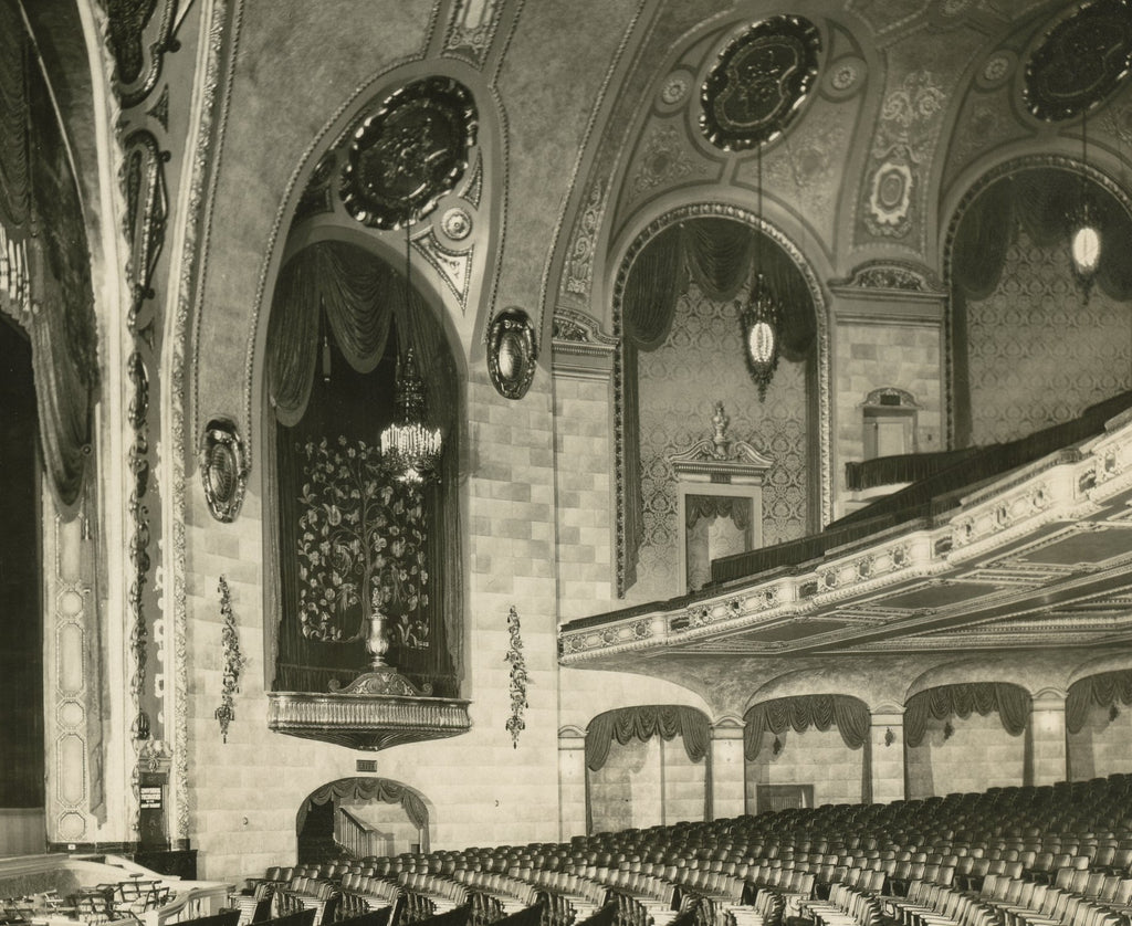 three original 8-x 10 silver gelatin prints of detroit's non-extant hollywood theater from the architectural office of graven and mayger