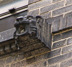 original hugh garden-designed 1907-8 exterior michael reese hospital speckled terra cotta spandrel and face brick