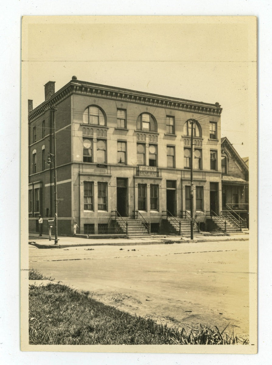 matching set of custom-designed staircase oak wood spindles from adler and sullivan's max. m. rothschild rowhouses (1883), located at 3201-3205 south indiana avenue, chicago, il.