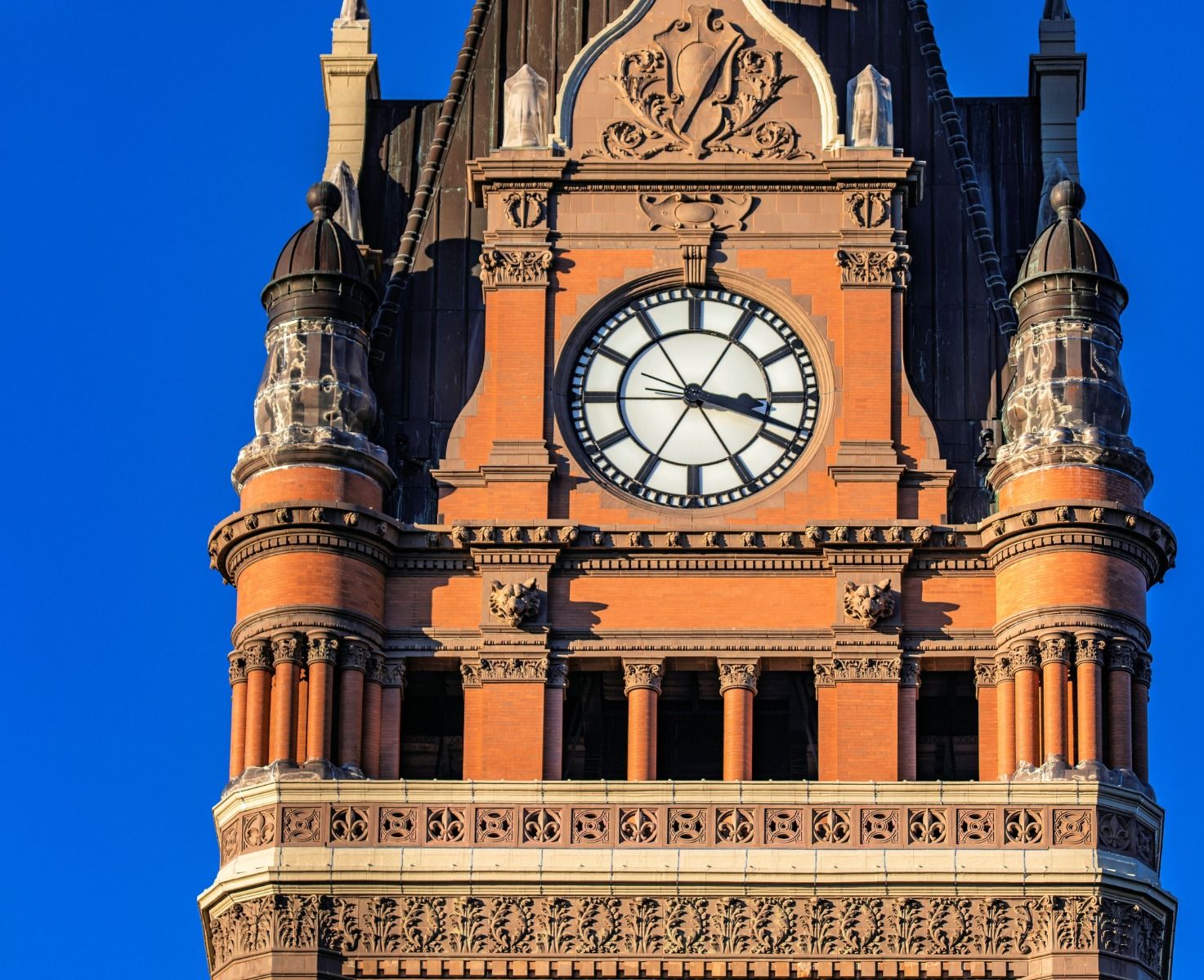 original buff-colored slip glazed terra cotta exterior baluster section from henry c. koch's 1895 milwaukee city hall building