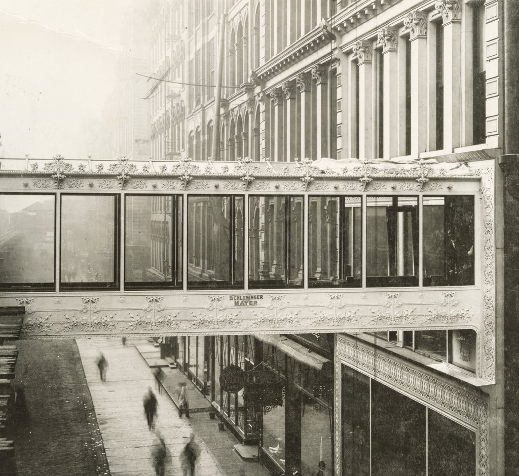 museum-quality louis h. sullivan-designed 1898-99 cast iron schlesinger and mayer pedestrian bridge mullion