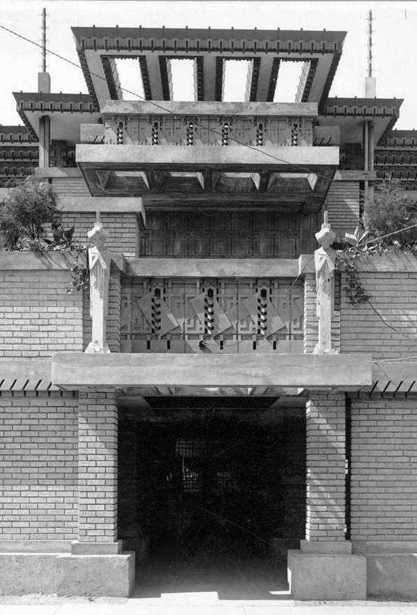 limited edition frank lloyd wright and alfonso iannelli-designed patinated composite midway gardens sprite or "spindle" head cast from original