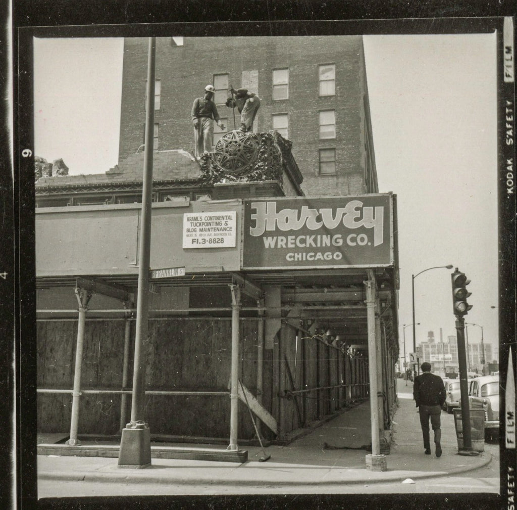 original 1892 exterior cast iron adler and sullivan meyer loft building column ring with unusual design