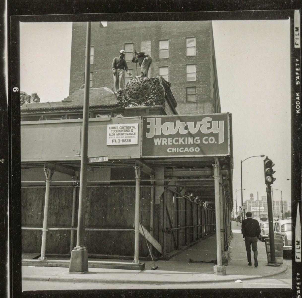 original 1892 exterior cast iron adler and sullivan meyer loft building column ring with unusual design