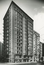 original 1891-92 holabird and roche custom-designed cast bronze pontiac building door and window hardware
