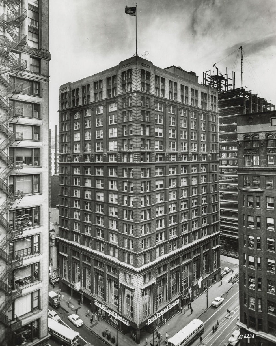 original historially important custom-designed cast brass chicago tribune building office door hardware designed by holabird and roche