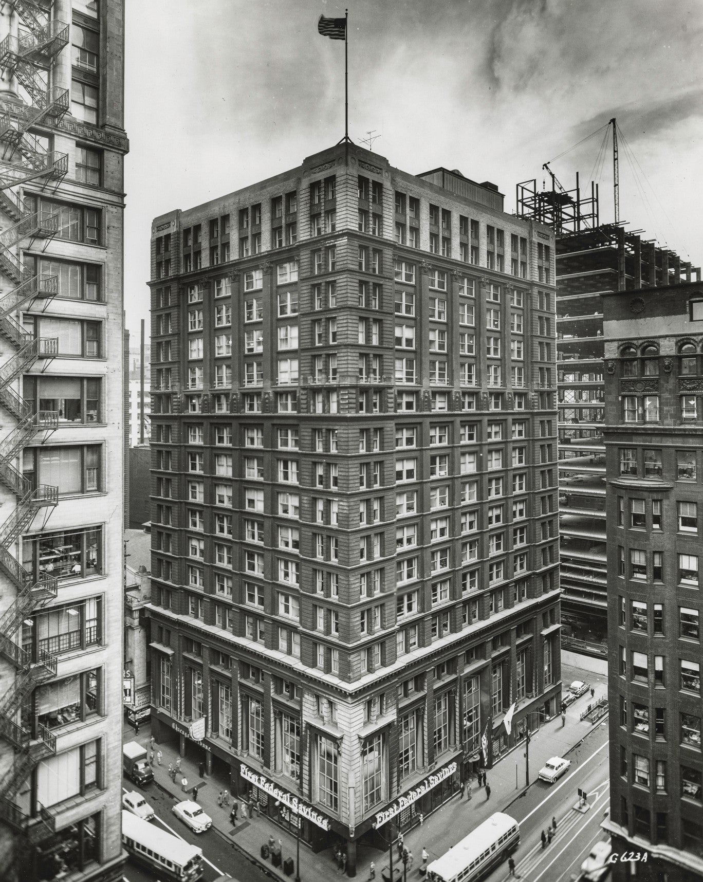 holabird and roche-designed chicago tribune building cast bronze office door hardware