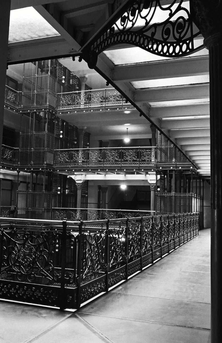 museum-quality edward townsend mix-designed metropolitan building interior cast iron atrium baluster