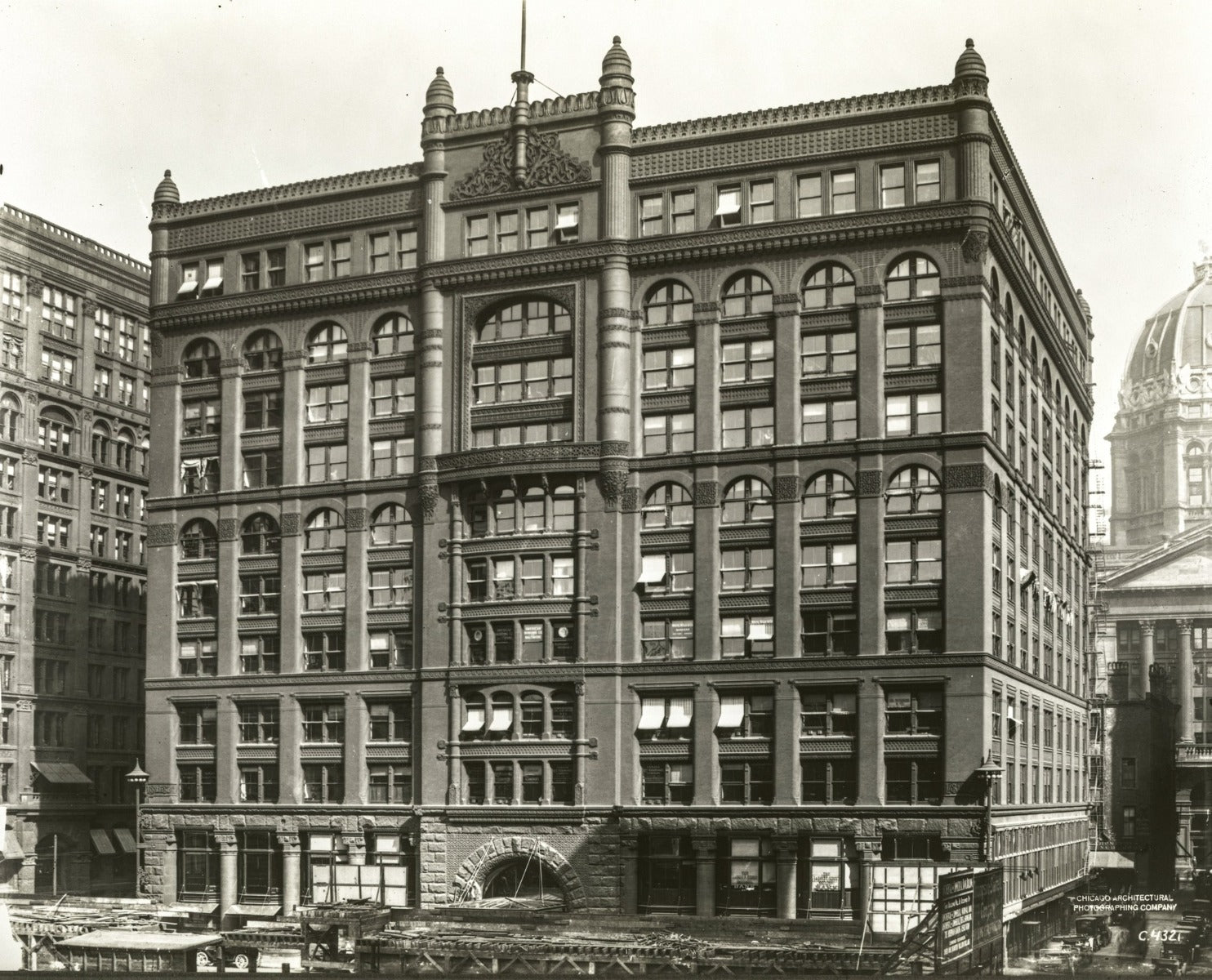 matching set of john wellborn root-designed 1888 cast iron chicago rookery building office door hinges with bower-barff finish
