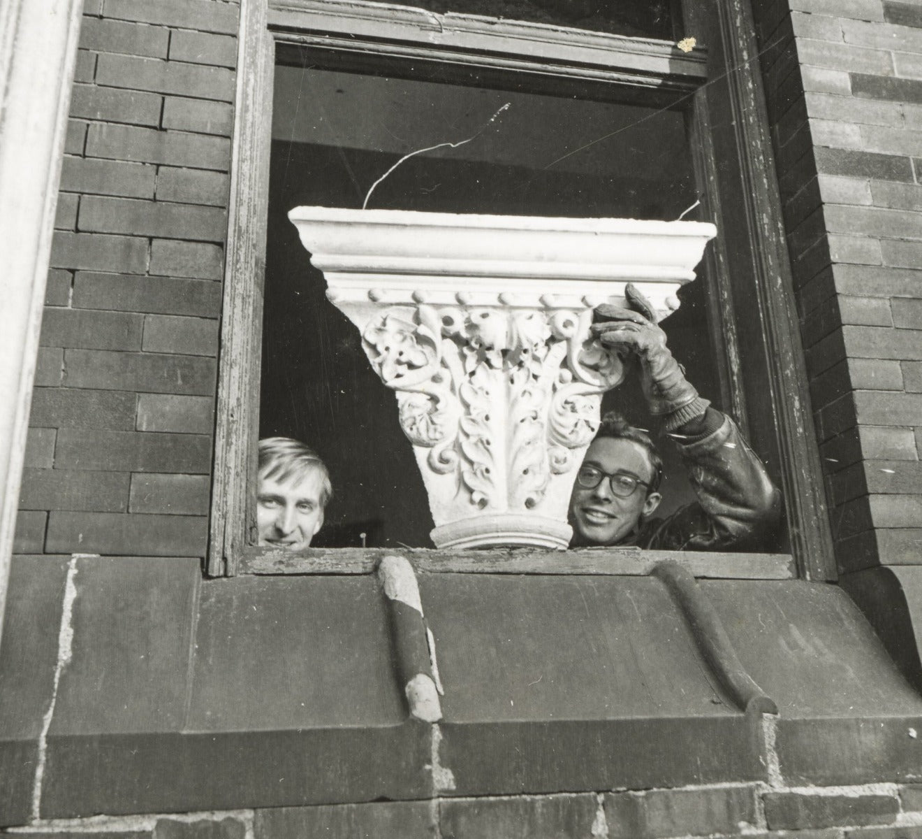 salvaged cast plaster interior church of the covenant (burnham and root) column capital salvaged by david norris