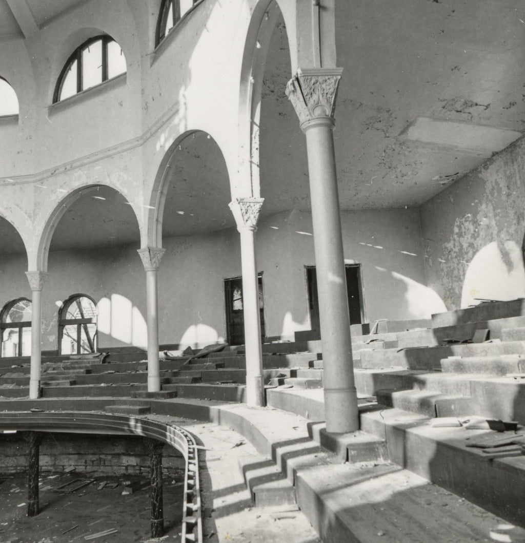 salvaged cast plaster interior church of the covenant (burnham and root) column capital salvaged by david norris