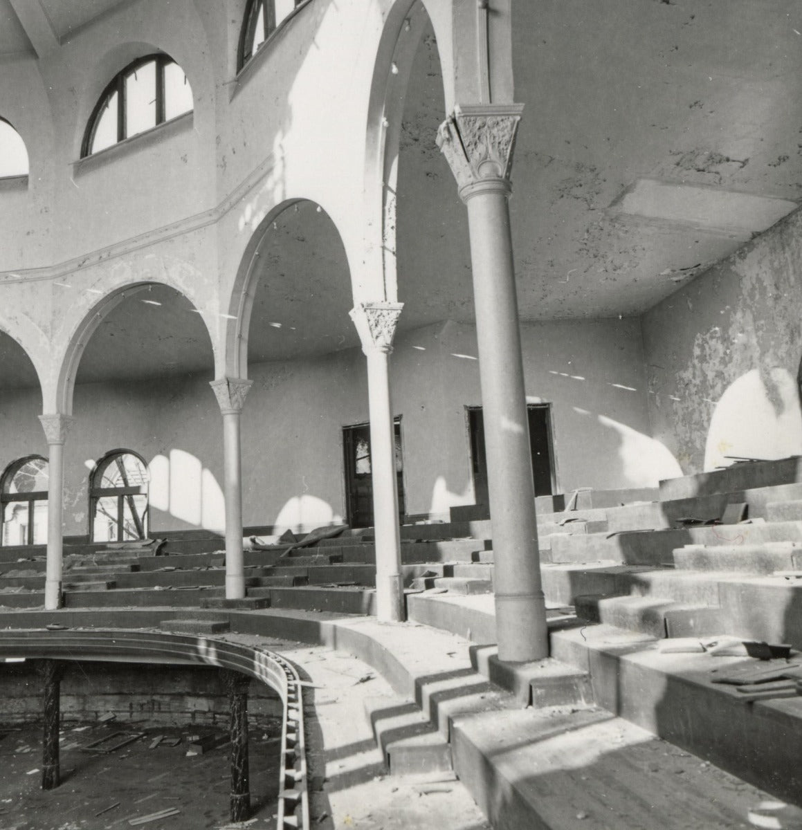 salvaged cast plaster interior church of the covenant (burnham and root) column capital salvaged by david norris