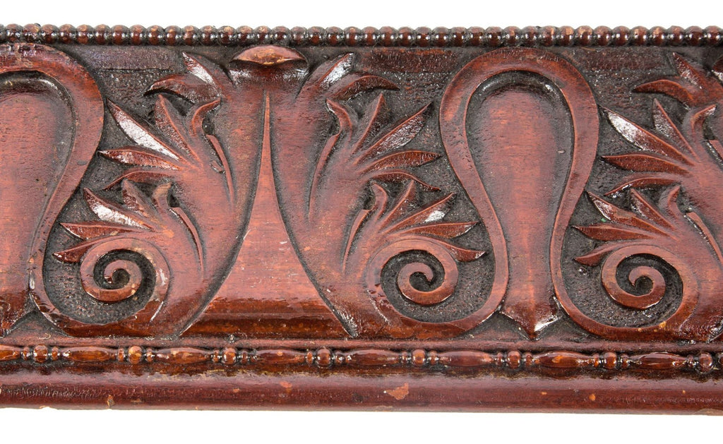 henry ives cobb-designed original 1893 hand-carved mahogany wood trim section from chicago athletic association building