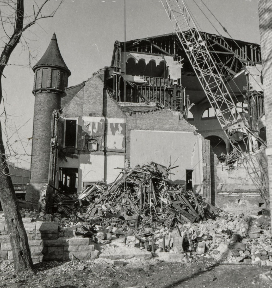 salvaged cast plaster interior church of the covenant (burnham and root) column capital salvaged by david norris
