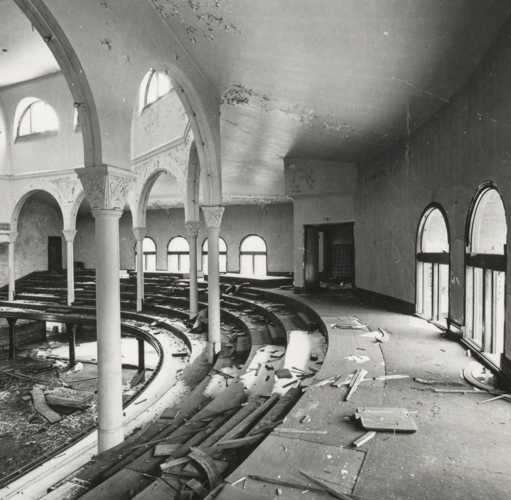 salvaged cast plaster interior church of the covenant (burnham and root) column capital salvaged by david norris