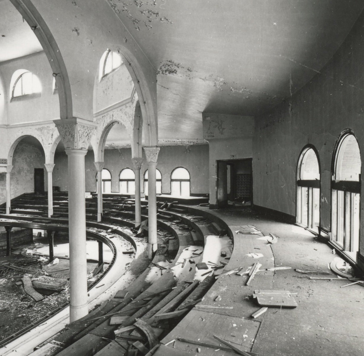 salvaged cast plaster interior church of the covenant (burnham and root) column capital salvaged by david norris