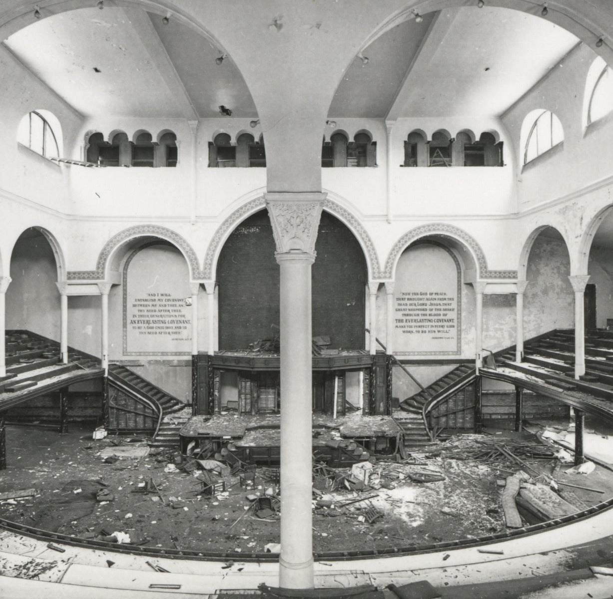 salvaged cast plaster interior church of the covenant (burnham and root) column capital salvaged by david norris