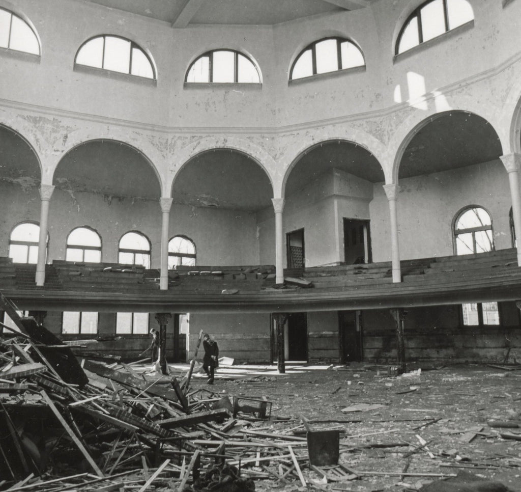 salvaged cast plaster interior church of the covenant (burnham and root) column capital salvaged by david norris