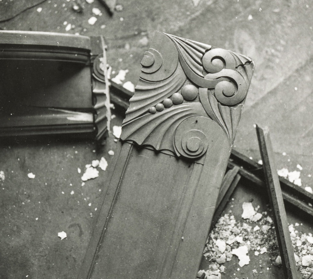 john wellborn root-designed anderson pressed block salvaged from burnham and root's 1885 edwin e. ayer residence during demolition in 1966