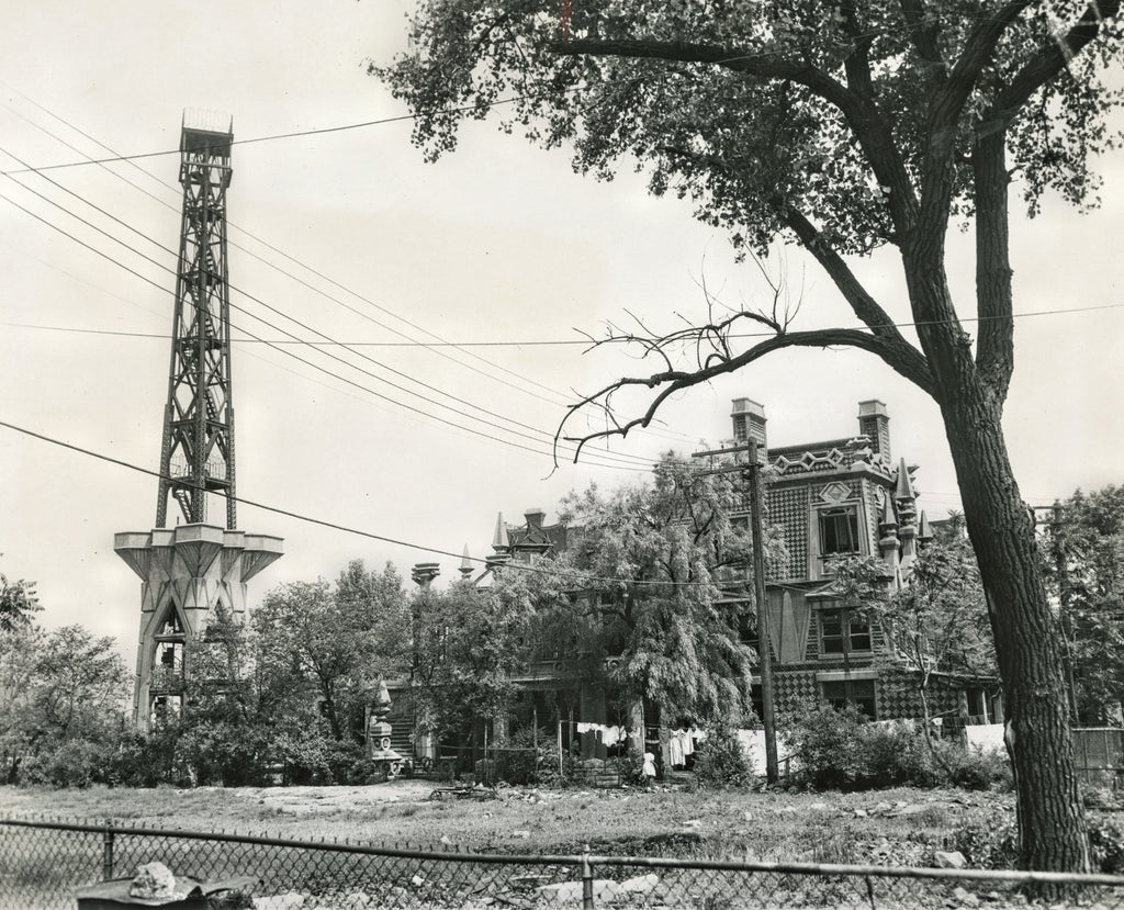 unearthed 1930s washington porter ii kiosk sphink riveted joint steel tower fragment