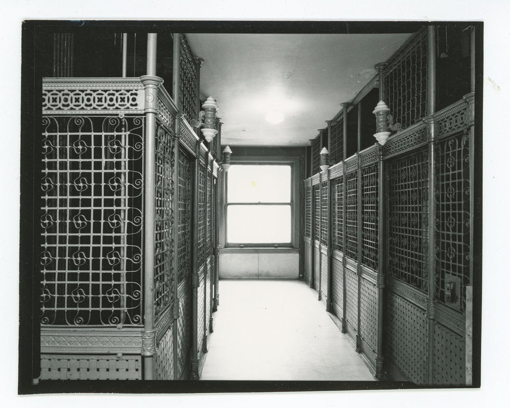 1890s ornamental cast iron schiller buiding or garrick theater interior elevator indicator lanterns