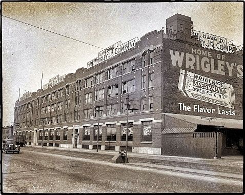 one of six nearly identical historically important wrigley chewing gum factory elevator car push button boxes