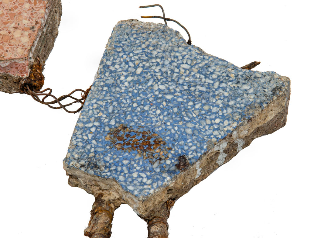 unusual multi-colored terrazzo floor fragments unearthed from the site of washington porter's kiosk sphinx (1928-1933)