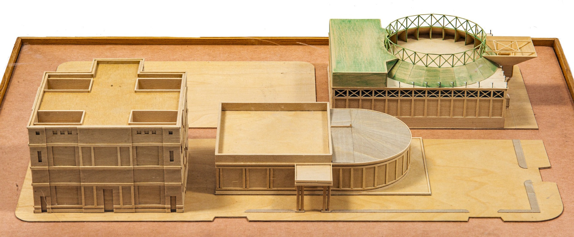 original 1980s stanley tigerman-designed architectural model for hardrock cafe and commonwealth edison station