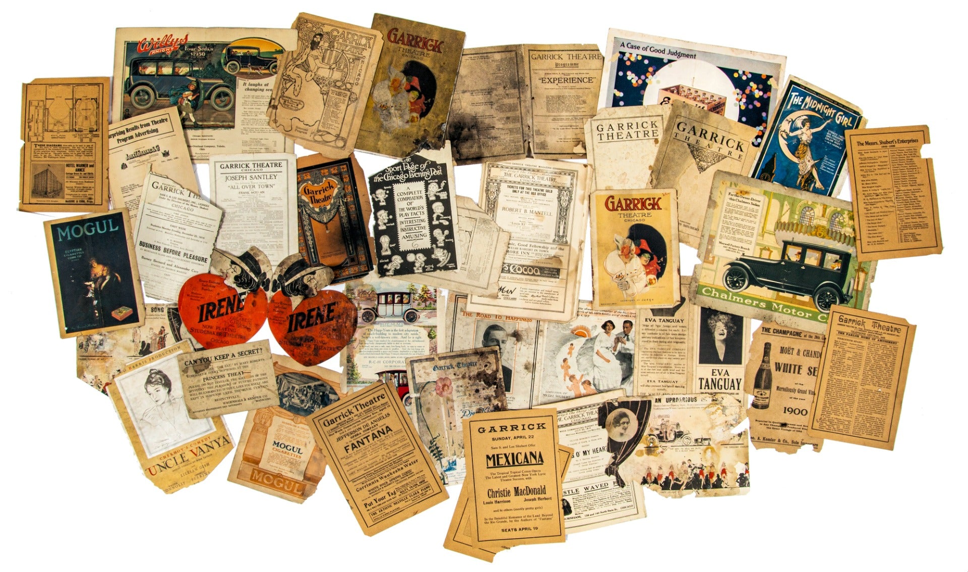 group of late 19th and early 20th century garrick theater programs discovered by richard nickel during its demolition in 1960-61