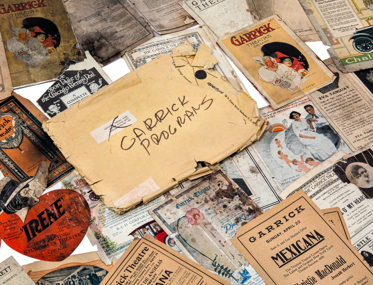 group of late 19th and early 20th century garrick theater programs discovered by richard nickel during its demolition in 1960-61