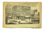 group of rare original and seldom seen engravings of downtown chicago buildings from the 1850s